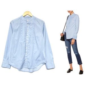 Current/Elliot Emily Pinstripe Pleated Button Down